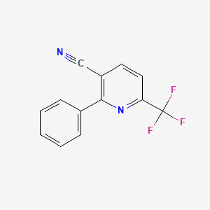 molecular formula C13H7F3N2 B1440350 3-Cyano-2-phenyl-6-(trifluoromethyl)pyridine CAS No. 935520-37-9