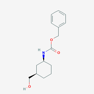 molecular formula C15H21NO3 B1440353 Benzyl cis-3-hydroxymethylcyclohexylcarbamate CAS No. 1212180-29-4