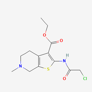 molecular formula C13H17ClN2O3S B1440354 Ethyl 2-[(chloroacetyl)amino]-6-methyl-4,5,6,7-tetrahydrothieno[2,3-c]pyridine-3-carboxylate CAS No. 1221750-39-5