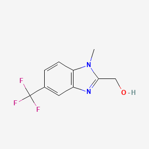 molecular formula C10H9F3N2O B1440356 [1-methyl-5-(trifluoromethyl)-1H-1,3-benzodiazol-2-yl]methanol CAS No. 1243735-94-5