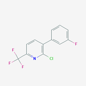 molecular formula C12H6ClF4N B1440358 2-Chloro-3-(3-fluorophenyl)-6-(trifluoromethyl)pyridine CAS No. 1214354-65-0