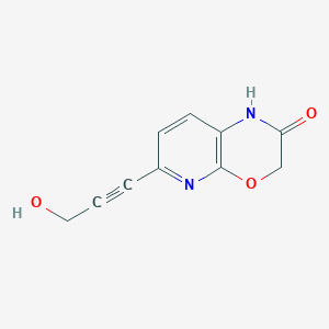 molecular formula C10H8N2O3 B1440371 6-(3-Hydroxyprop-1-ynyl)-1H-pyrido-[2,3-b][1,4]oxazin-2(3H)-one CAS No. 1203499-41-5
