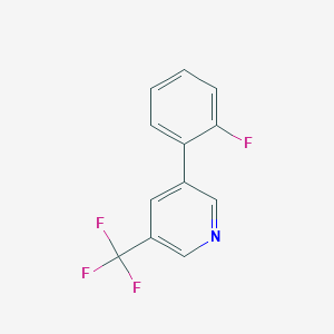 molecular formula C12H7F4N B1440374 3-(2-Fluorophenyl)-5-(trifluoromethyl)pyridine CAS No. 1214324-56-7