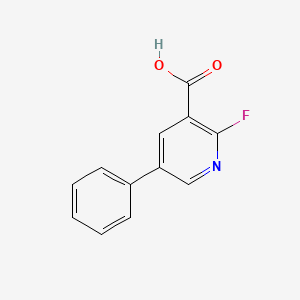 molecular formula C12H8FNO2 B1440378 2-Fluoro-5-phenylpyridine-3-carboxylic acid CAS No. 1214349-86-6