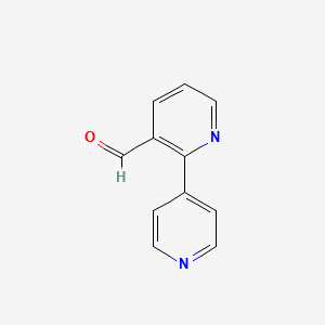 molecular formula C11H8N2O B1440380 2-(吡啶-4-基)烟醛 CAS No. 1214326-12-1