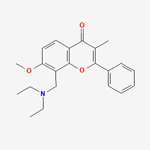 Flavone, 8-((diethylamino)methyl)-7-methoxy-3-methyl-