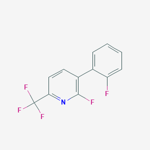 molecular formula C12H6F5N B1440382 2-Fluoro-3-(2-fluorophenyl)-6-(trifluoromethyl)pyridine CAS No. 1214355-62-0