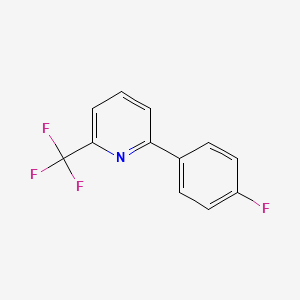 molecular formula C12H7F4N B1440383 2-(4-Fluorophenyl)-6-(trifluoromethyl)pyridine CAS No. 1214368-96-3