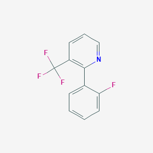 molecular formula C12H7F4N B1440384 2-(2-Fluorophenyl)-3-(trifluoromethyl)pyridine CAS No. 1214361-47-3