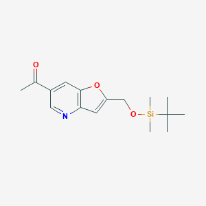 molecular formula C16H23NO3Si B1440386 1-(2-((叔丁基二甲基甲硅烷基)甲氧基)-呋并[3,2-b]吡啶-6-基)乙酮 CAS No. 1203499-37-9