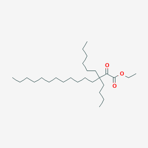 molecular formula C27H52O3 B14403892 Ethyl 3-butyl-3-hexyl-2-oxopentadecanoate CAS No. 89579-54-4