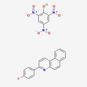 molecular formula C25H15FN4O7 B14403935 3-(4-Fluorophenyl)benzo[f]quinoline;2,4,6-trinitrophenol CAS No. 89562-58-3