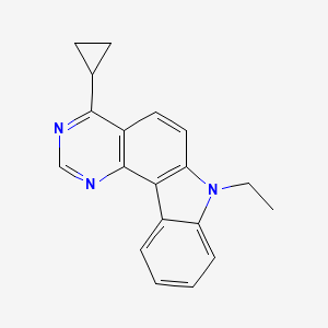 molecular formula C19H17N3 B14403989 4-Cyclopropyl-7-ethyl-7H-pyrimido[5,4-c]carbazole CAS No. 88368-41-6