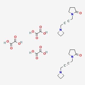 1-[4-(Azetidin-1-yl)but-2-ynyl]pyrrolidin-2-one;oxalic acid