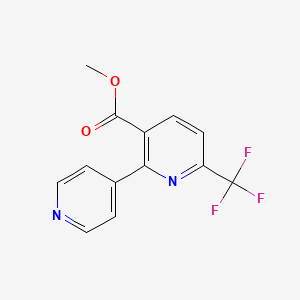 molecular formula C13H9F3N2O2 B1440414 Methyl 2-(pyridin-4-yl)-6-(trifluoromethyl)nicotinate CAS No. 200273-58-1