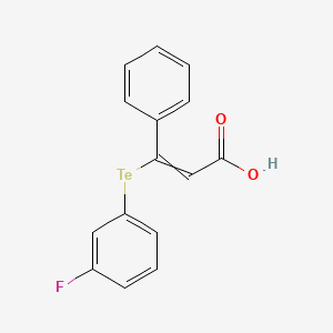 B14404209 3-[(3-Fluorophenyl)tellanyl]-3-phenylprop-2-enoic acid CAS No. 84144-24-1