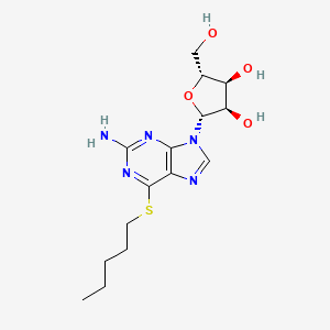 (2R,3R,4S,5R)-2-(2-amino-6-pentylsulfanylpurin-9-yl)-5-(hydroxymethyl)oxolane-3,4-diol