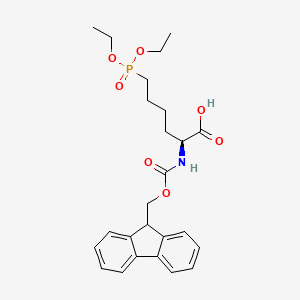 molecular formula C25H32NO7P B1440426 Fmoc-L-2-amino-6-(O,O'-diethyl-phosphono)hexanoicacid CAS No. 1217805-35-0
