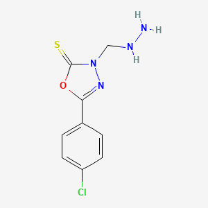 5-(4-Chlorophenyl)-3-(hydrazinylmethyl)-1,3,4-oxadiazole-2(3H)-thione