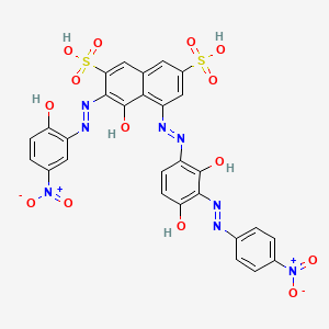 5-[[2,4-Dihydroxy-3-[(4-nitrophenyl)azo]phenyl]azo]-4-hydroxy-3-[(2-hydroxy-5-nitrophenyl)azo]naphthalene-2,7-disulphonic acid