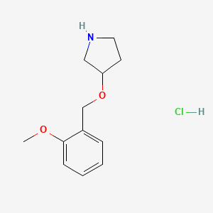 molecular formula C12H18ClNO2 B1440432 3-[(2-甲氧基苄基)氧基]吡咯烷盐酸盐 CAS No. 1185303-22-3