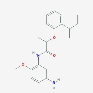 molecular formula C20H26N2O3 B1440434 N-(5-Amino-2-methoxyphenyl)-2-[2-(sec-butyl)-phenoxy]propanamide CAS No. 1020055-16-6