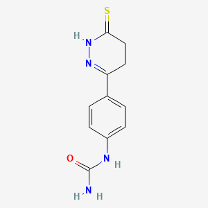 N-[4-(6-Sulfanylidene-1,4,5,6-tetrahydropyridazin-3-yl)phenyl]urea