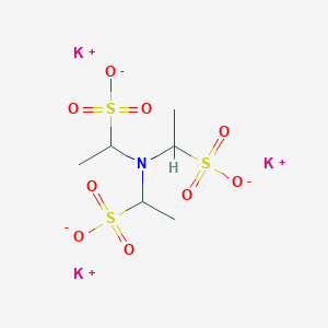 molecular formula C6H12K3NO9S3 B14404360 Ethanesulfonic acid, 1,1',1''-nitrilotris-, tripotassium salt CAS No. 84195-68-6