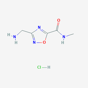 molecular formula C5H9ClN4O2 B1440437 3-(氨基甲基)-N-甲基-1,2,4-恶二唑-5-甲酰胺盐酸盐 CAS No. 1185020-61-4