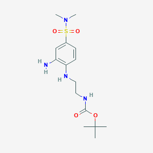 molecular formula C15H26N4O4S B1440441 tert-Butyl [2-({2-amino-4-[(dimethylamino)sulfonyl]phenyl}amino)ethyl]carbamate CAS No. 932520-24-6