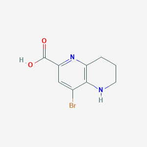 molecular formula C9H9BrN2O2 B1440443 4-Bromo-5,6,7,8-tetrahydro-[1,5]naphthyridine-2-carboxylic acid CAS No. 1219022-87-3