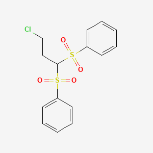 1,1'-[(3-Chloropropane-1,1-diyl)disulfonyl]dibenzene