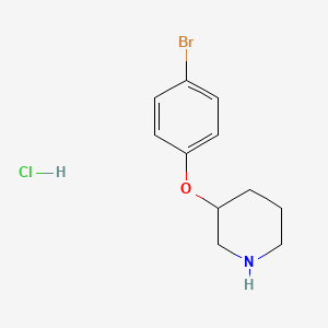molecular formula C11H15BrClNO B1440445 3-(4-溴苯氧基)哌啶盐酸盐 CAS No. 1185025-37-9