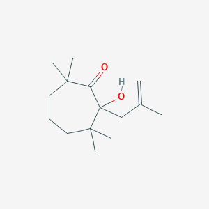 2-Hydroxy-3,3,7,7-tetramethyl-2-(2-methylprop-2-en-1-yl)cycloheptan-1-one