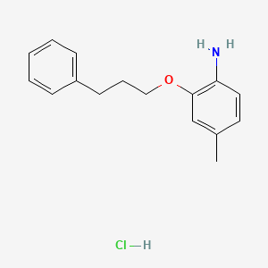 molecular formula C16H20ClNO B1440452 4-甲基-2-(3-苯基丙氧基)苯胺盐酸盐 CAS No. 1185304-50-0