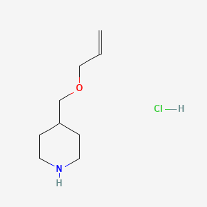 molecular formula C9H18ClNO B1440455 4-[(烯丙氧基)甲基]哌啶盐酸盐 CAS No. 1185300-86-0