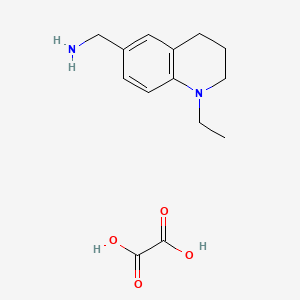 molecular formula C14H20N2O4 B1440458 (1-Ethyl-1,2,3,4-tetrahydroquinolin-6-yl)methanamine oxalate CAS No. 1185304-56-6
