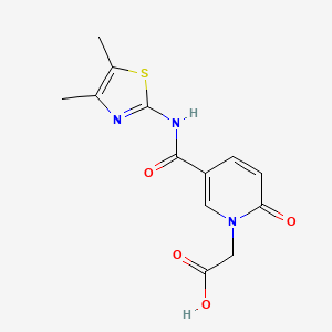 molecular formula C13H13N3O4S B1440459 [5-(4,5-二甲基-噻唑-2-基氨基甲酰基)-2-氧代-2H-吡啶-1-基]-乙酸 CAS No. 1171917-09-1