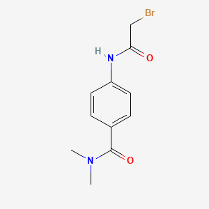 molecular formula C11H13BrN2O2 B1440460 4-[(2-Bromoacetyl)amino]-N,N-dimethylbenzamide CAS No. 1138443-06-7