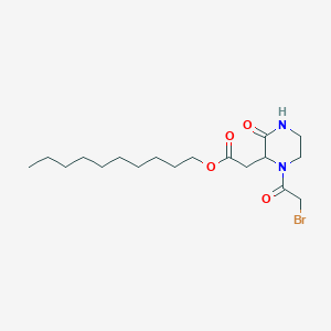 molecular formula C18H31BrN2O4 B1440471 癸基 2-[1-(2-溴乙酰)-3-氧代-2-哌嗪基]-乙酸酯 CAS No. 1219219-07-4