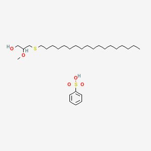 Benzenesulfonic acid;2-methoxy-3-octadecylsulfanylpropan-1-ol