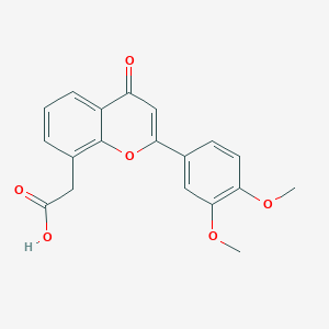 [2-(3,4-Dimethoxyphenyl)-4-oxo-4H-1-benzopyran-8-yl]acetic acid