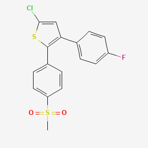 5-Chloro-3-(4-fluorophenyl)-2-[4-(methanesulfonyl)phenyl]thiophene