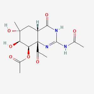 [(4aS,6R,7R,8R,8aS)-2-acetamido-8a-acetyl-6,7-dihydroxy-6-methyl-4-oxo-4a,5,7,8-tetrahydro-3H-quinazolin-8-yl] acetate