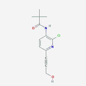 molecular formula C13H15ClN2O2 B1440476 N-(2-氯-6-(3-羟基丙-1-炔基)吡啶-3-基)-新戊酰胺 CAS No. 1142192-04-8