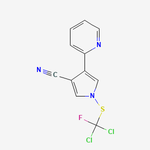 1-{[Dichloro(fluoro)methyl]sulfanyl}-4-(pyridin-2-yl)-1H-pyrrole-3-carbonitrile