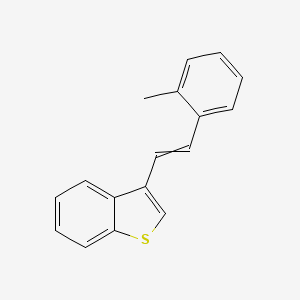 molecular formula C17H14S B14404779 3-[2-(2-Methylphenyl)ethenyl]-1-benzothiophene CAS No. 83821-39-0