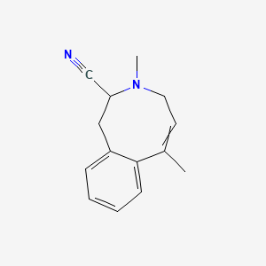 molecular formula C14H16N2 B14404822 3,6-Dimethyl-1,2,3,4-tetrahydro-3-benzazocine-2-carbonitrile CAS No. 86254-44-6