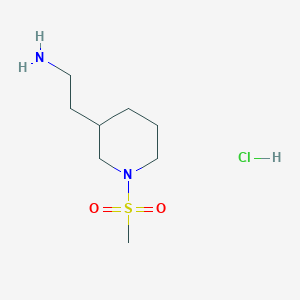 molecular formula C8H19ClN2O2S B1440483 2-[1-(甲磺酰基)哌啶-3-基]乙胺盐酸盐 CAS No. 1185302-17-3