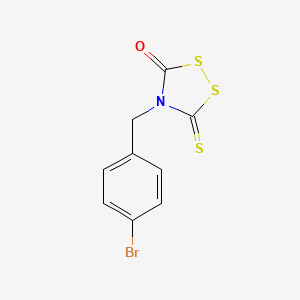 4-[(4-Bromophenyl)methyl]-5-sulfanylidene-1,2,4-dithiazolidin-3-one